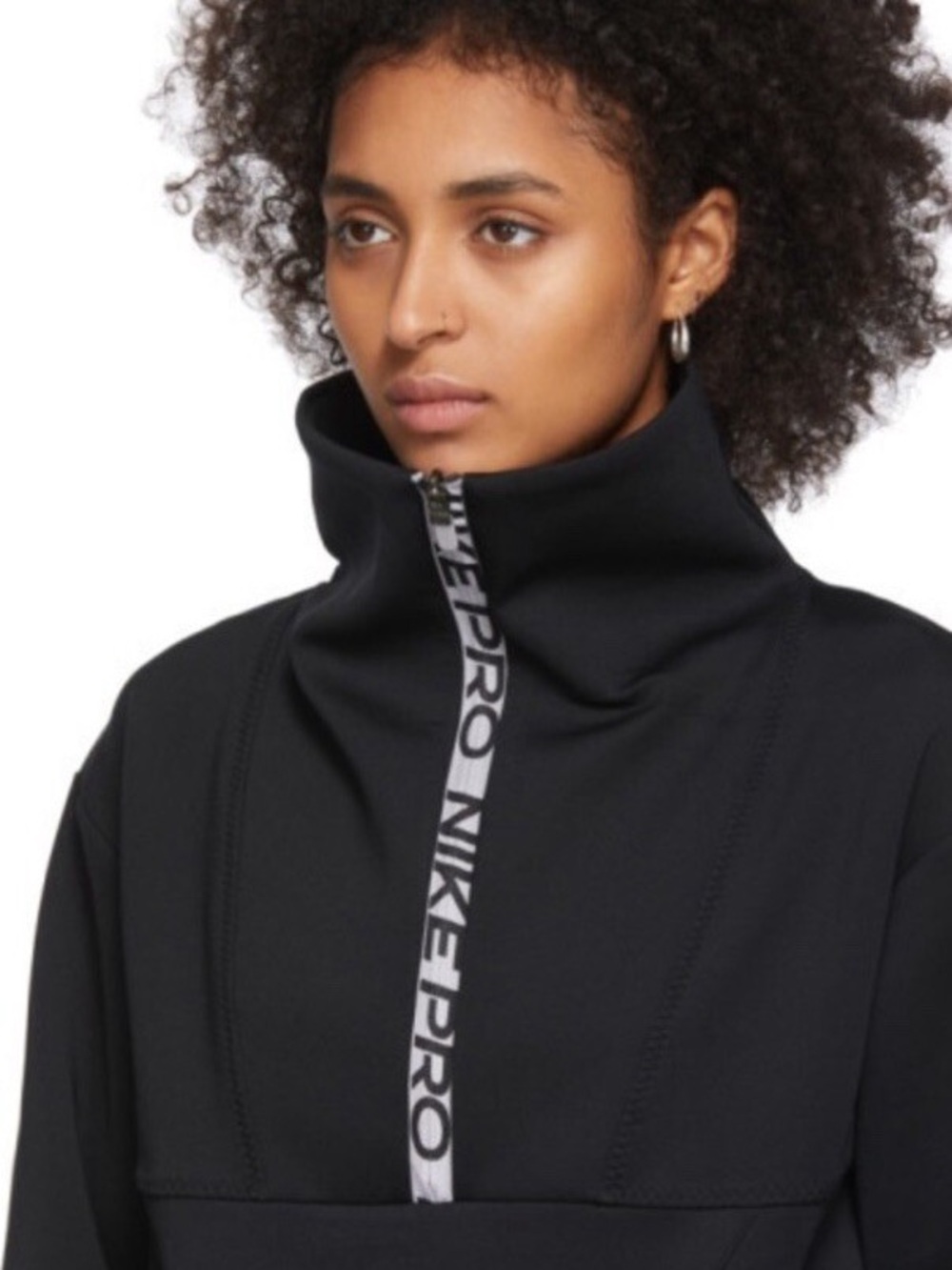 Nike Pro Black Pullover Sweatshirt Size Small - Picture 5 of 12